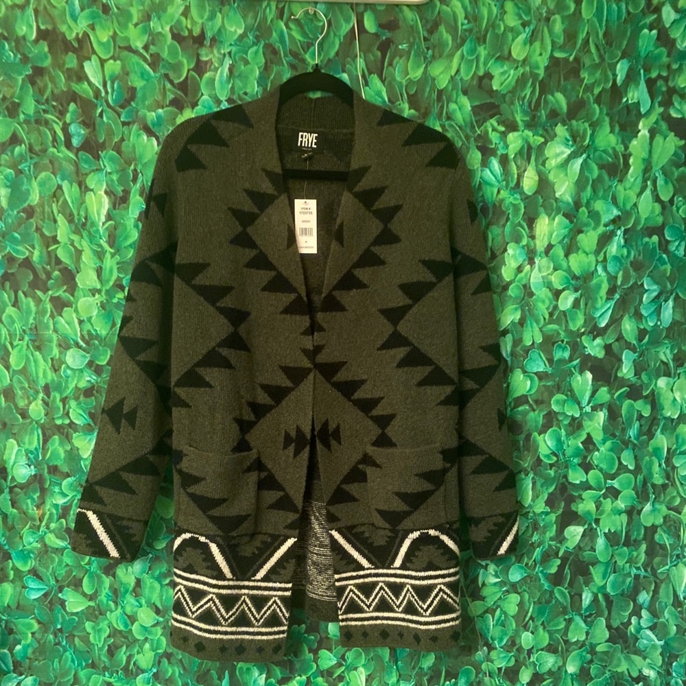 Frye - New Long Aztec Cardigan size medium